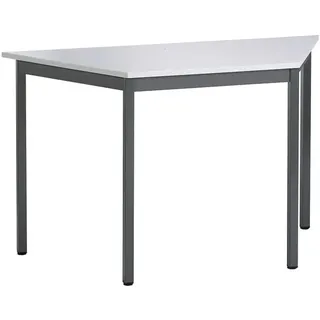 Sodematub Mehrzwecktisch lichtgrau, dunkelgrau Trapezform, Vierkantrohr grau, 60,0/120,0 x 60,0 x 74,0 cm
