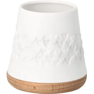 räder Windlicht Herzen Porzellan Weiß