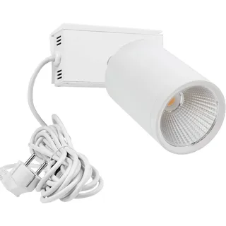 ISOLED LED Strahler mit Montagebügel und Schukostecker, 40W, 36°, schwenkbar, weiß matt, 4000K