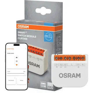 Osram SMART+ WiFi Schaltmodul Vorhang, 4A Motorlast, Rolladen-Steuerung, Smart Home, Alexa kompatibel, Weiß