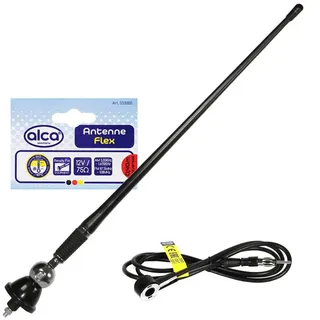 Alca alca® Autoantenne Dachantenne universal 40cm Radio AM/FM weiches Gummi flexibel - Neigung einstellbar 180°