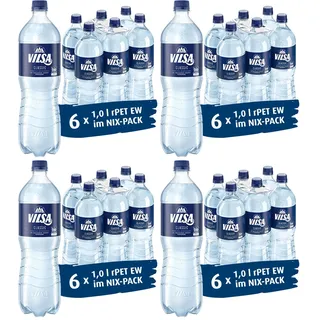 VILSA Mineralwasser Classic, 6 x 1,00 l PET (Packung mit 4)