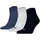 Socken Quarter Plain 3P 3 Paar Blau 43-46