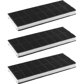 3x Trade-Shop Aktivkohlefilter 425x170x30mm ersetzht Siemens LZ34501 LZ34500 LZ34000, Europart 812108, Neff Z5143X0 / Zubehör für Dunstabzugshaube - Schwarz