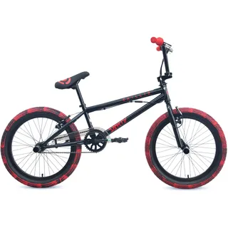 chilliz XB.02 schwarz-rot Kinder Erwachsene V-Brake 360° Rotor - Schwarz rot, schwarz, Fahrräder, 25cm, 20 Zoll (50,80cm) hinten: 20 Zoll (50,80cm)