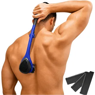 baKblade 2.0 Elite Plus Rückenrasierer Herren - Ergonomischer Rückenhaarentferner für Männer - Brust & Rücken Haarentfernung auch für Armen, Beine & Bauch - Body Shaver Men (Ersatzklingen enthalten)