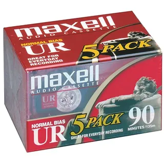 Maxell Audiokassette 90 min 5er Set