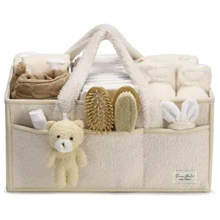 perabella Baby-Windel-Caddy Organizer für Wickeltisch, Baby-Aufbewahrungskorb für Windeln und Feuchttücher, Geschenk für Babyparty, Auto-Caddy Organizer, Kindergarten-Windel-Organizer, tragbare