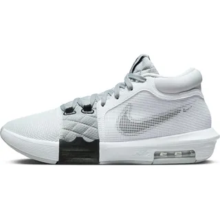 Nike Basketballschuh Lebron Witness Viii, Weiß Schwarz Grau White Black Lt Smoke Grey, FB2239-100, 49.5 EU (15 US)