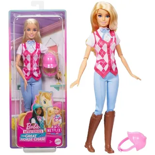 Barbie Mysteries: Das geheimnisvolle Pferdeabenteuer "Barbie Malibu" Puppe mit Reitkleidung und Zubehör