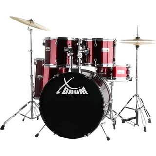 XDrum Semi 20" Studio Schlagzeug Lipstick Red inkl. Schule