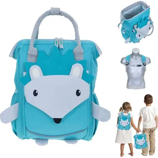 Elephant Gin Elephant Kinderrucksack mit Klappöffnung Igel Türkis 357) - S