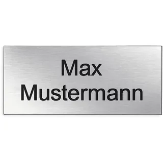 Briefkastenschild Klingelschild Türschild Namensschild Namensschilder Briefkasten Etiketten Gravur Selbstklebend | wetterfest, wetterbeständig | Lasergravur | Größen 60x20mm und 80x35mm (8 x 3,5 cm)