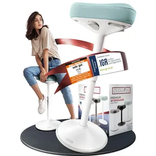 clouvou Nexus - Ergonomischer Hocker (57-82cm) - Mint