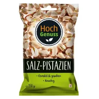 Hochgenuss Pistazien geröstet und gesalzen, ungeschält, 150g