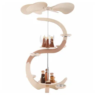 Seiffener Volkskunst eG Seiffener Volkskunst S-Pyramide Christi Geburt & Engel 46 cm