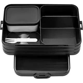 Mepal Lunchbox Take A break large - Brotdose mit Fächern - 1500 ml, Black Edition