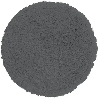 spirella Badematte HIGHLAND, Höhe 40 mm, für Fußbodenheizung geeignet, waschbar 40°, schnelltrocknend, Polyester, rund, Rutschhemmende Unterseite aus Latex, Maschinenwaschbar, Schnelltrocknend grau rund | Ø 110 cm x 0 cm x 0 cm x 40 mm