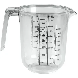 Metaltex Messbecher 1000 ml Kunststoff Transparent Klar