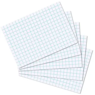 Herlitz Karteikarten DIN A8 kariert weiß 100 St.