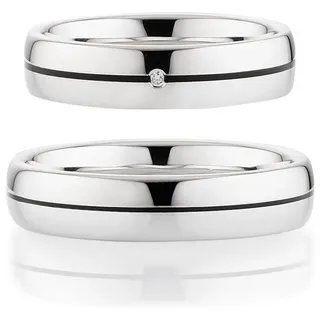 Bruno Banani Trauring Schmuck Geschenk Ehering Hochzeit Damenring Herrenring, wahlweise mit oder ohne Brillant, Made in Germany silberfarben 66