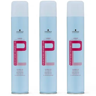 Schwarzkopf Professionnelle Laque Super Strong Hold Haarspray 3 x 500 ml