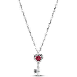 Pandora Timeless Erhabenes Herz Collier-Halskette rot / Silber
