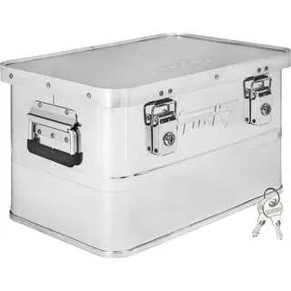 Trucky Aluminium Box mit Deckel Silber Alu Kiste Box Alukiste 30 Liter Transportbox Metallbox Alu Aufbewahrungsbox Boxen Abschliessbar Metallkiste Trucky
