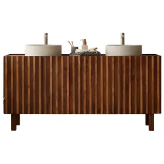 Tikamoon Badezimmermöbel Milo aus Mangoholz 164 cm