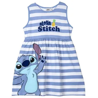 Disney Sommerkleid Stitch Baumwolle Mädchen Kleid Nachtwäsche leichtes Kinderkleid (Packung) 8 Jahre