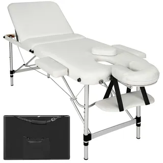Tectake tectake® 3 Zonen Massageliege Breite 61 cm, Polsterung 5 cm, mit Aluminiumgestell, 210 x 95 x 90 cm