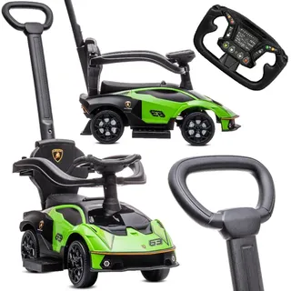 SUN BABY Rutschauto ab 1 Jahr mit Schiebestange, Kinderauto, Rutschauto Essenza SCV12 grün