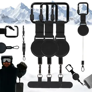 2026 Neu Skisafe Pro- Handysicherung, Handy Sicherung Skifahren, Handysicherung Outdoor Ausziehbar, Diebstahlsicher Handysicherungs für Jedes Handy, für Ski, Snowboard & Outdoor-Abenteuer(3PCS)