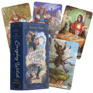 78 Witch Tarotkarten für Anfänger mit Anleitung, Everyday Englisch Tarot Card...