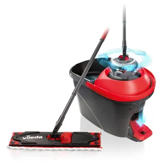 Vileda Bodenwischer Ultramax Turbo 2in1 mit Teleskopstiel (75–130 cm) und Mikrofaserbezug