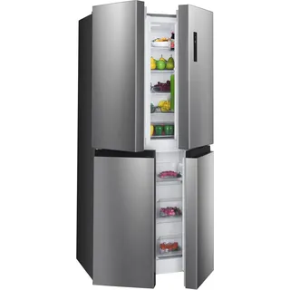 Hanseatic French Door HCDD18080CI, 180 cm hoch, 79,5 cm breit, NoFrost silberfarben