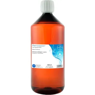 Herrlan Destilliertes Wasser I Ph. Eur. - AQUA PURIFICATA - 1 Liter I Laborwasser I HERRLAN-Qualität Made in Germany