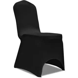 vidaXL Stuhlhusse Stretchhusse Schwarz 50 x 50 cm