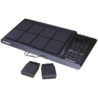 Percussion Pad Set mit 8 Pads, inklusive 2 Pedalen, Ständer und Tasche