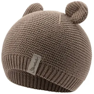 Sterntaler GOTS Strickmütze Ohren in mittelbraun | Gr.: 43 cm