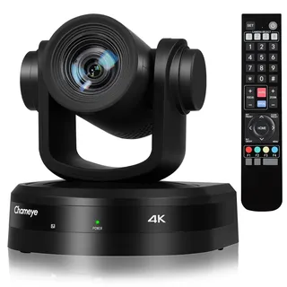 Chameye 4K PTZ Kamera mit KI-Auto-Tracking 20x Optischer Zoom, Konferenzkamera 4K mit HDMI, LAN(PoE), USB 3.0, TF-Kartenaufzeichnung, für Gottesdienst, VIdeokonferenz, YouTube OBS Streaming, CH420