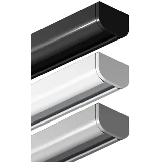 Garduna Gardinenschiene halbrunde Schleuderschiene, 1-läufig, Aluminium weiß 120 cm