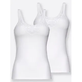 SPEIDEL Achselhemd Trägerhemd Ärmellos (2-St) Ohne Bügel weiß 44