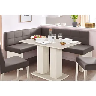 massivline & more  Anna 2 130 x 83 x 169 cm Kunstleder langer Schenkel rechts rot/eiche