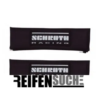 Schroth Gurt-Zubehoer - 3" Gurtpolster schwarz mit schwarz/silbernem SCHROTH RACING Logo