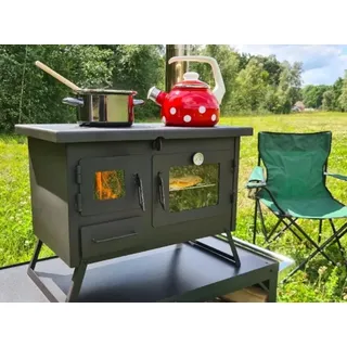 Outdoor-Küchenofen Garten-Kamin Gartenküche "ERNA" Pizzaofen Grillkamin Holzbackofen