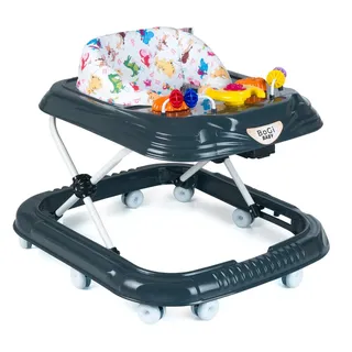 BoGi Lauflernwagen Höhenverstellbarer Baby Gehfrei Lauflernwagen mit Spielcenter schwarz