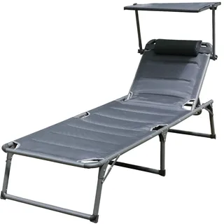 prestige home living outdoor XXL-Komfort-Sonnenliege inkl. Kissen gepolstert aus Aluminium, - Anthrazit