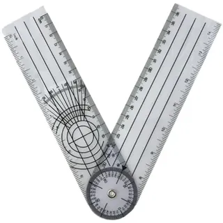 Goniometer,Winkelmesser,360° Winkel PVC Medizinischer Winkelmesser,Winkelmesser Physiotherapie,Goniometer Physiotherapie,Transparente Protraktor Physiotherapie,Für Heimarbeit,Sporttherapie
