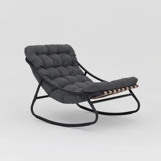 Mobili Rebecca Rebecca Mobili Schaukelstuhl 78 x 101 x 74 cm grau